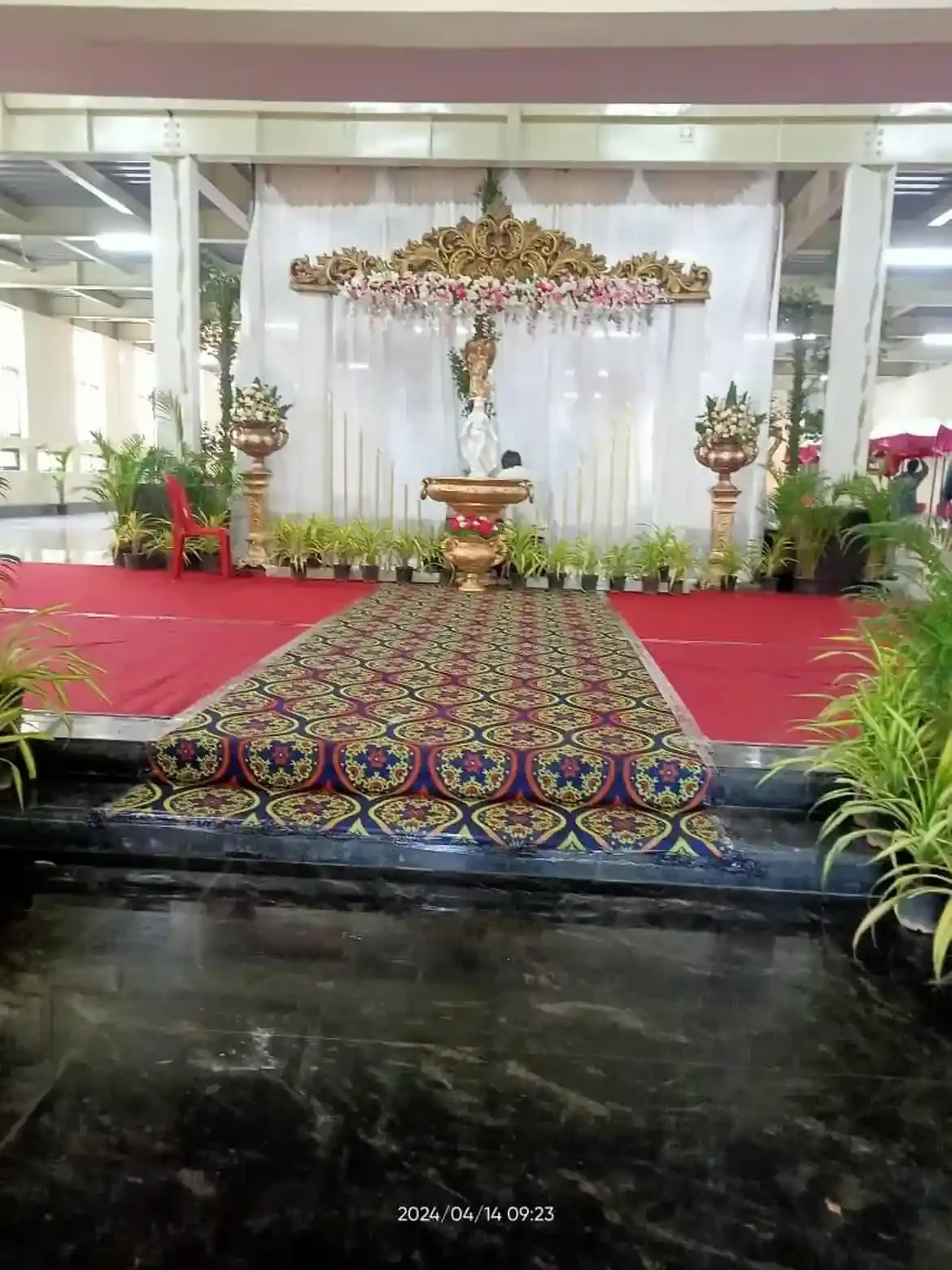 Outdoor Flower Pathway Altar